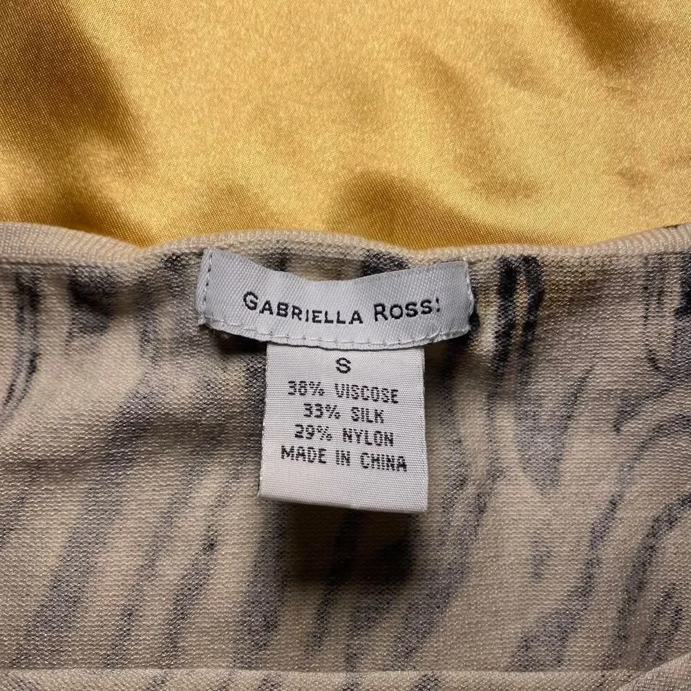 Gabriella Rossi Gold & Black Silk Blend Zebra Print Lace Cami - Picture 3 of 6